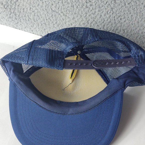 VINTAGE INTERNATIONAL PAPER PHILADELPHIA LPD TRUCKER HAT SNAPBACK NAVY BLUE - Picture 3 of 3